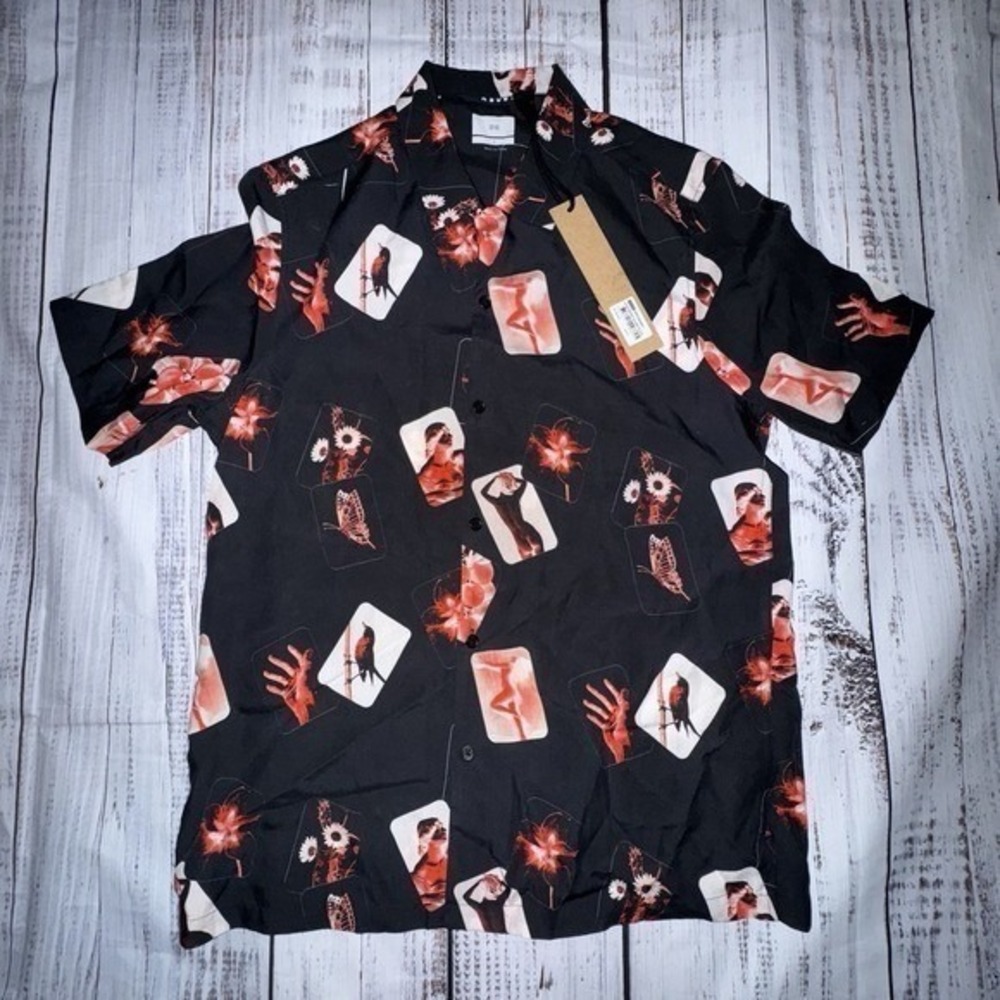 Ksubi Resort Short Sleeve Shirt Graphic Print Button Down Mens S Acubi $180